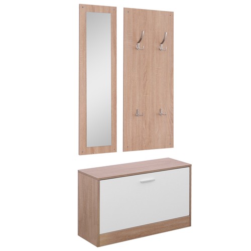 Homcom set mobile ingresso - set,